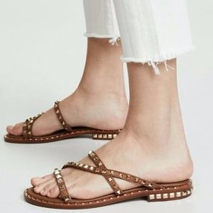 ash peace studded slingback leather sandals